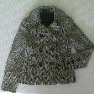 Express Herringbone Peacoat